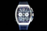 Swiss Replica Franck Muller V45 Yachting 7750 Blue Dial Stainless Steel Case Watch 